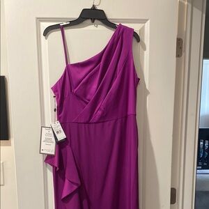 Adrianna Papell one shoulder evening gown never worn